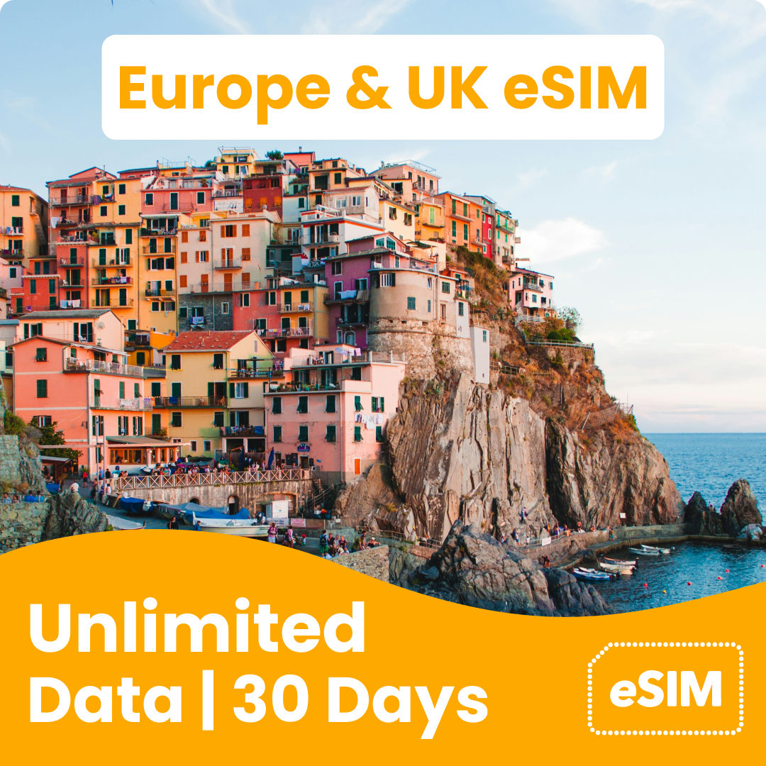 Unlimited Europe & UK eSIM (33 Countries)