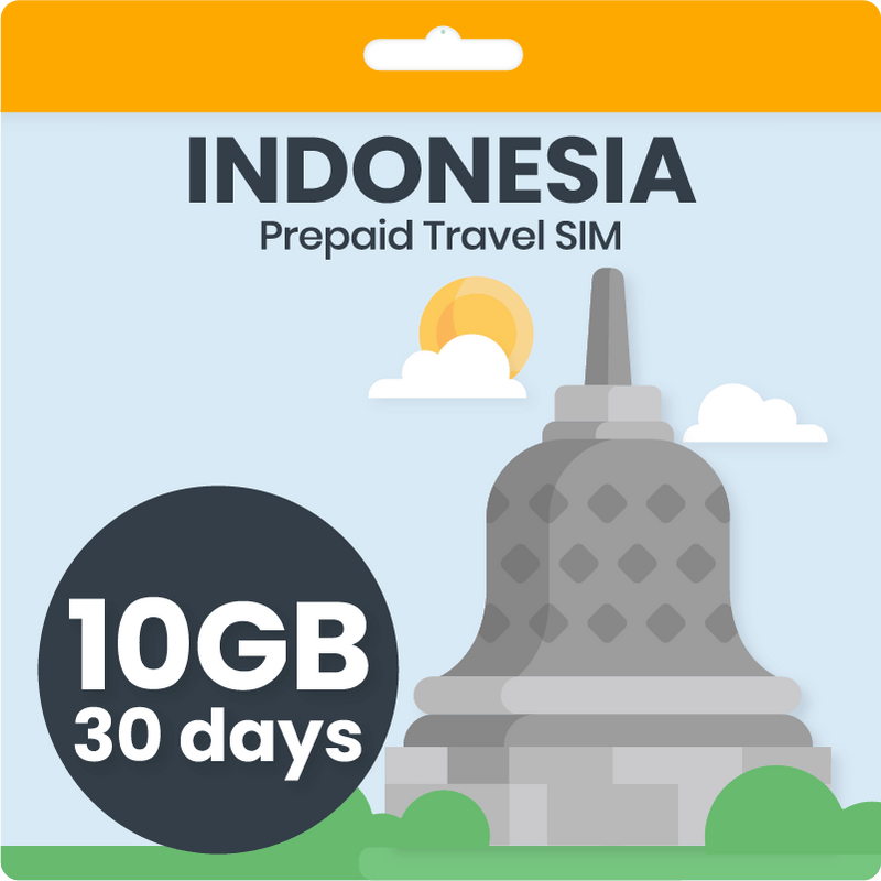 Indonesia Travel SIM Card | 10GB | Data-Only | 30 Days