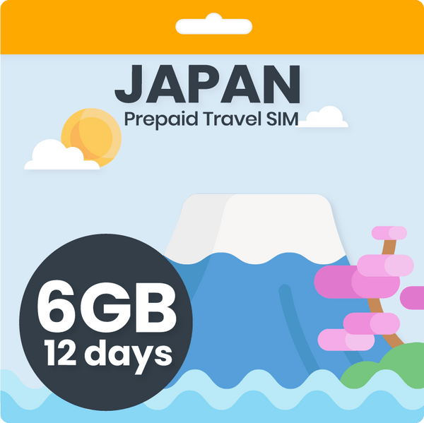 Japan Travel SIM Card | 6GB | Data-Only | 12 Days