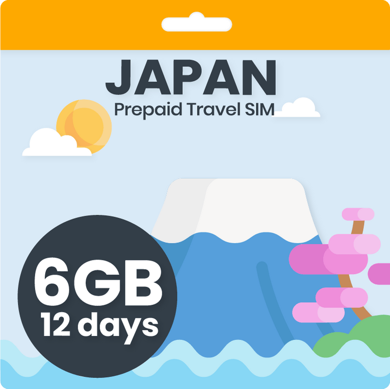 Japan Travel SIM Card | 6GB | Data-Only | 12 Days