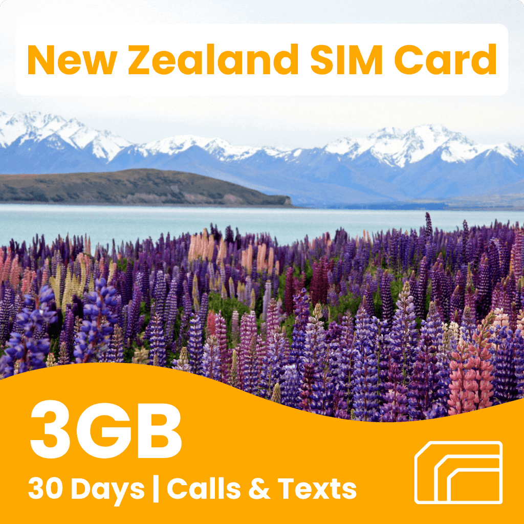 New Zealand Travel SIM Card  3GB Small Pack 30 Days