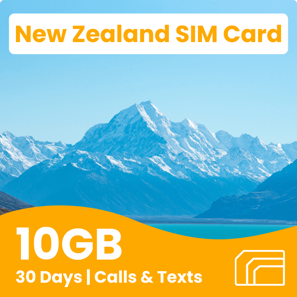 New Zealand Travel SIM Card  10GB Big Pack 30 Days