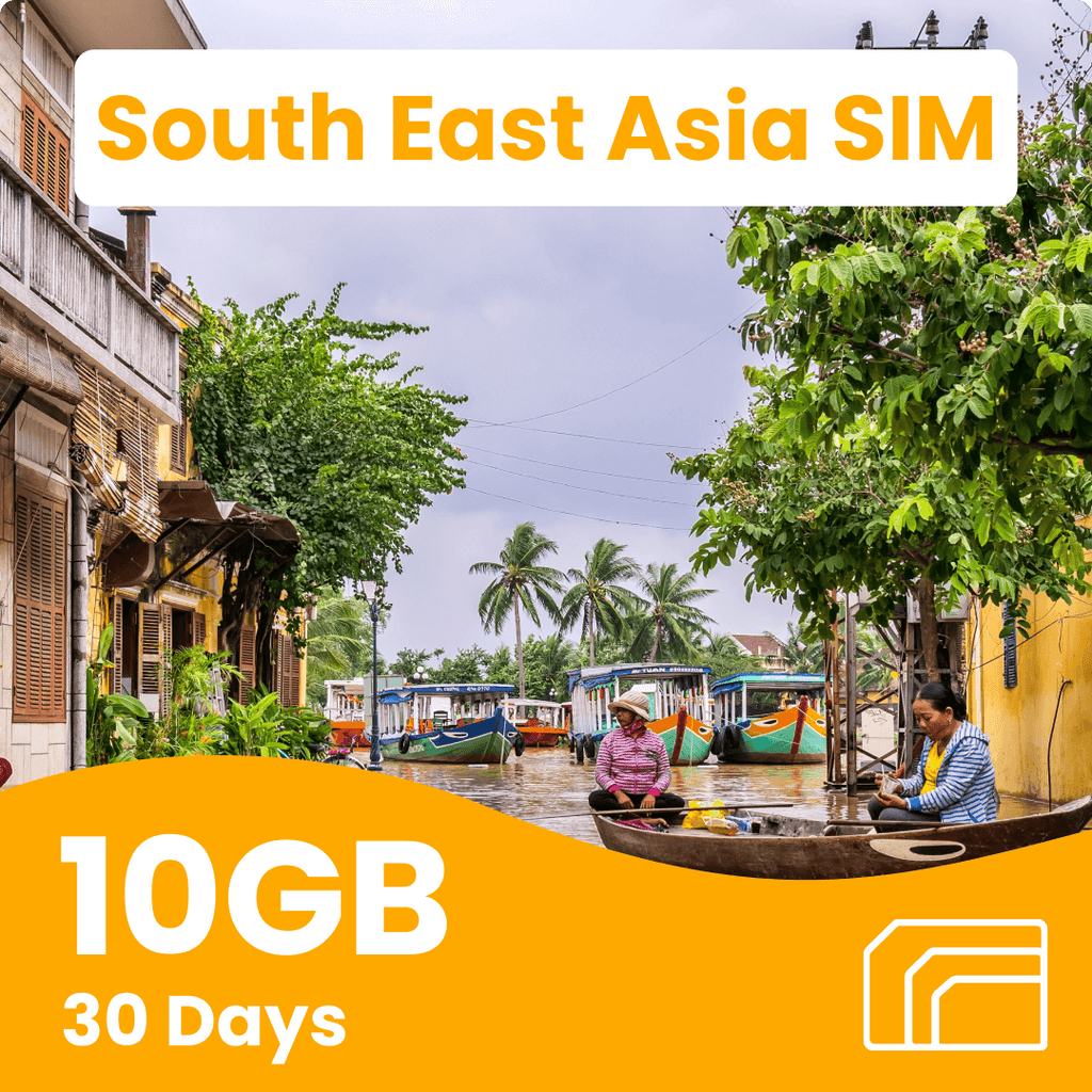 South East Asia SIM Card 10GB Data Only 30 Days