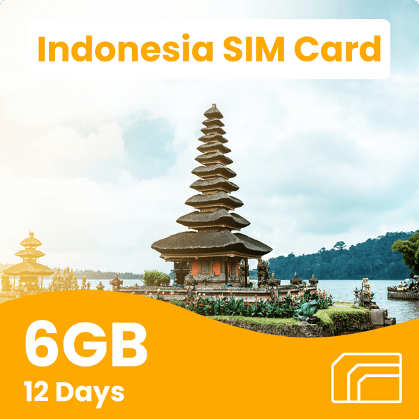Indonesia Travel SIM Card | 6GB | Data-Only | 12 Days