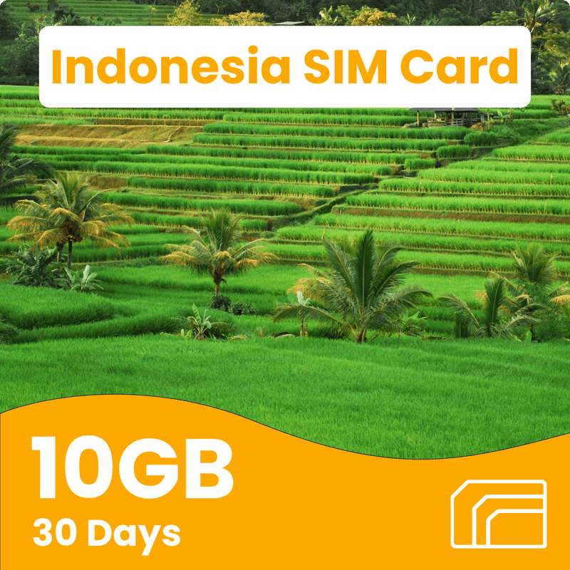 Indonesia Travel SIM Card | 10GB | Data-Only | 30 Days