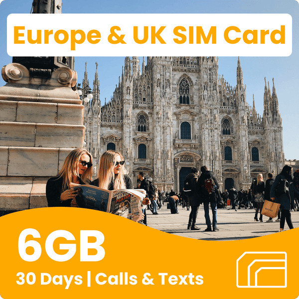 Europe & UK Travel SIM Card | 6GB | 30 Days | 71 Countries