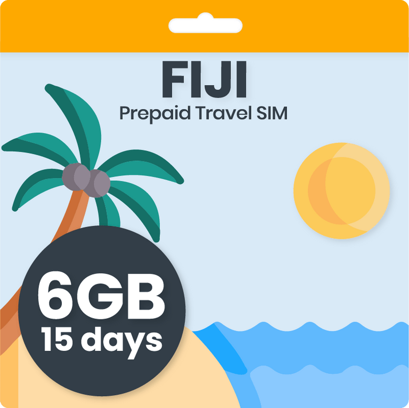 Fiji Travel SIM Card | 6GB | Data-Only | 15 Days