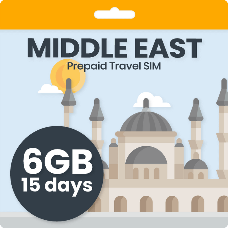 Middle East Travel SIM Card | 6GB | Data-Only | 15 Days