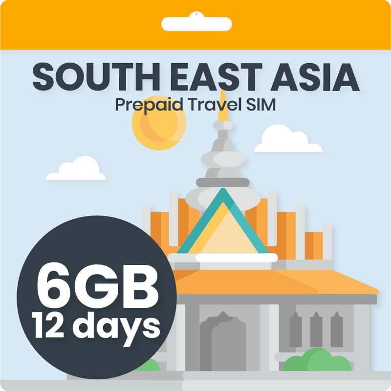 South East Asia SIM Card | 6GB | Data-Only | 12 Days